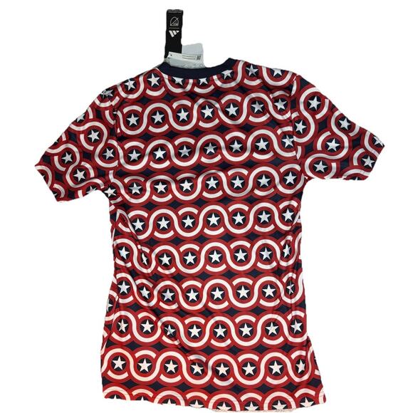 2023 New Adidas MLS x Marvel Preshi US Captain America AOP Soccer Jersey Small - Picture 8 of 10
